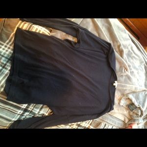 navy blue long sleeve top